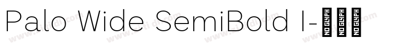 Palo Wide SemiBold I字体转换